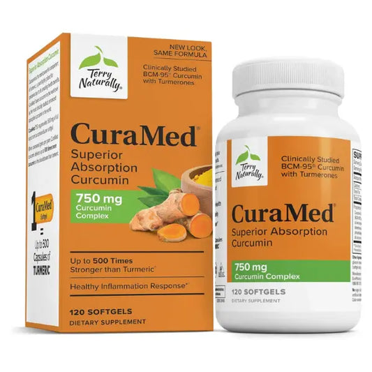 Terry Naturally CuraMed 750 mg – 120 Softgels (High-Potency Curcumin)